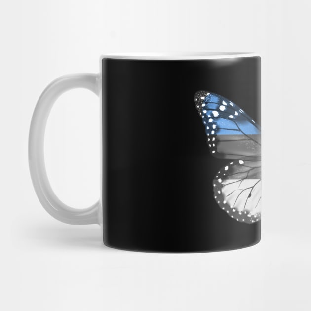 Estonian Flag  Butterfly - Gift for Estonian From Estonia by Country Flags